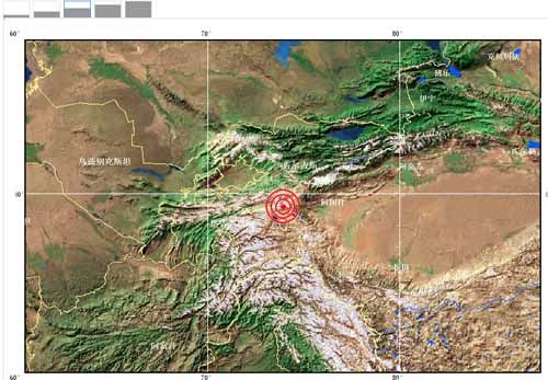 新疆烏恰縣發(fā)生6.8級地震 隨后余震為5.7級