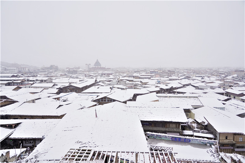 迪慶高原普降大雪