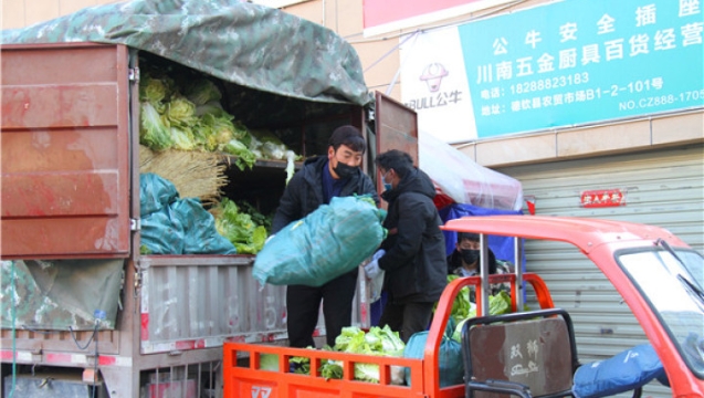 德欽縣調(diào)運(yùn)新鮮蔬菜 確保物資供應(yīng)充足